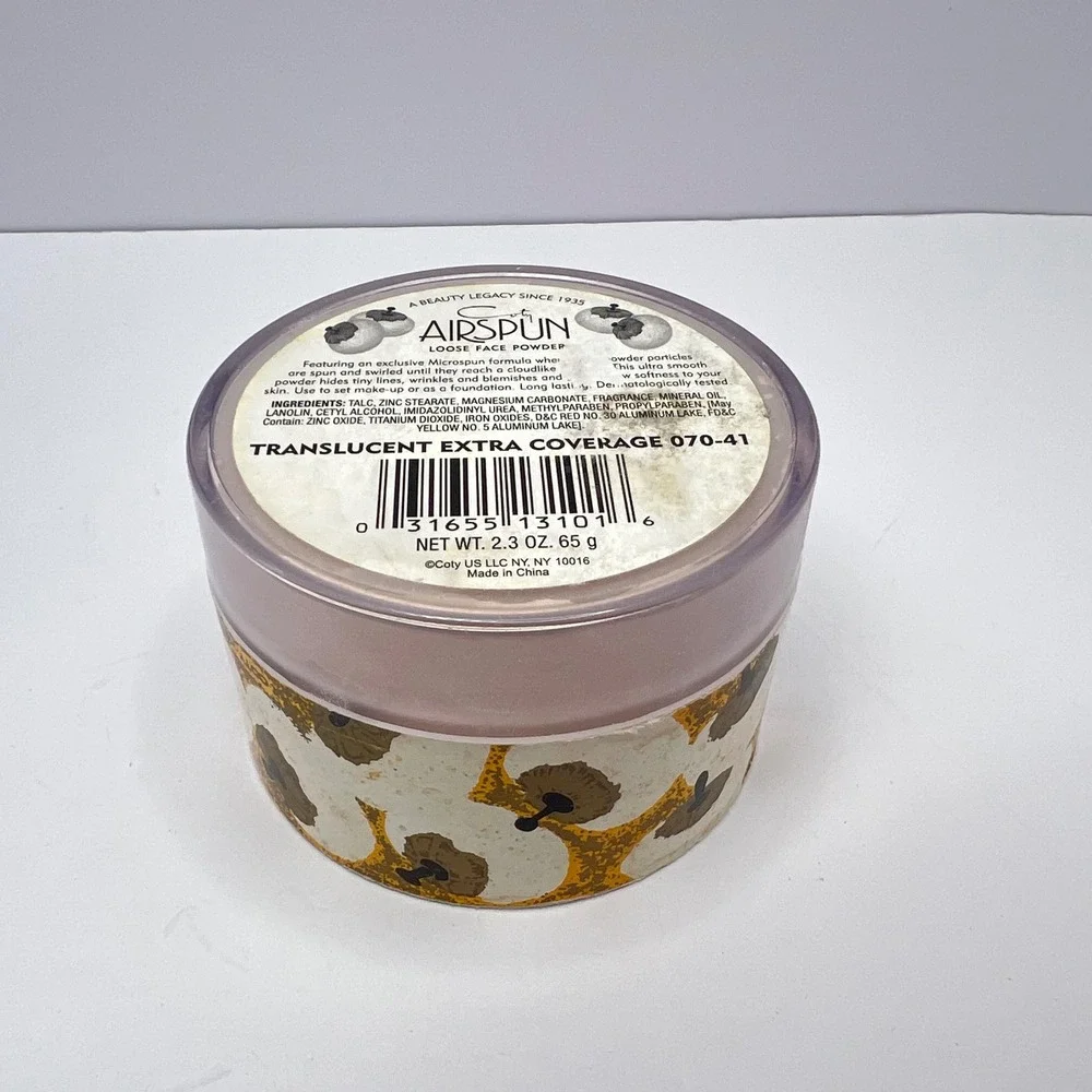 Vintage Coty Airspun Translucent Extra Coverage Loose Face Powder‎ Vanity Decor